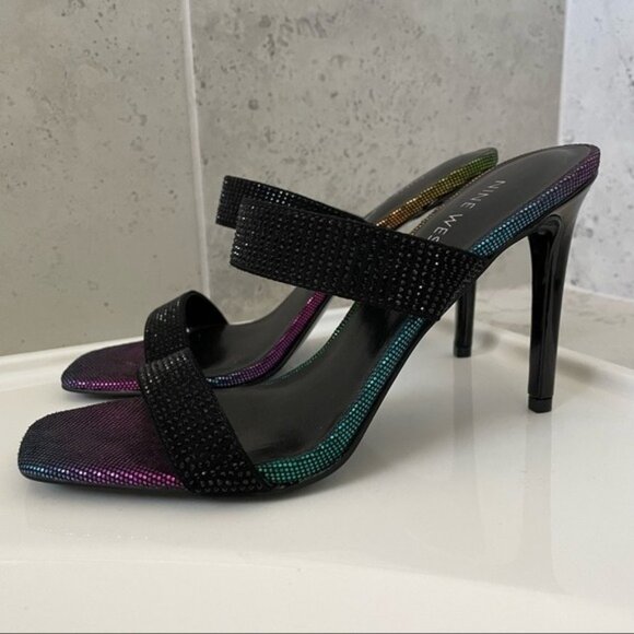 Nine West Black Heels Size 8.5 Women - Picture 3 of 13